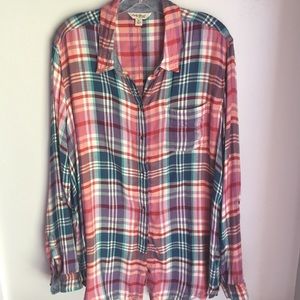 Lucky Brand | Split Back Plaid Button Down Shirt